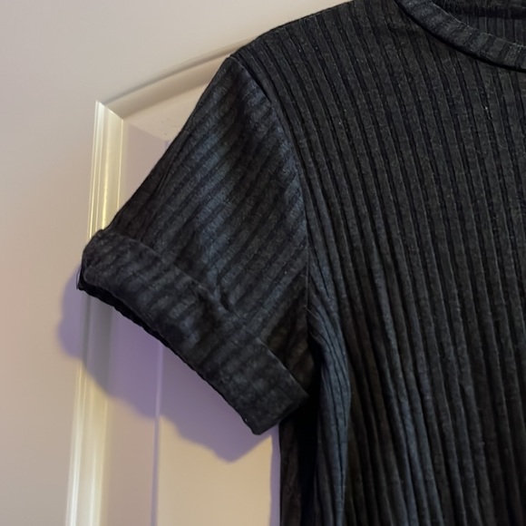 Windsor Black Ribbed T-shirt Dress - Picture 2 of 4